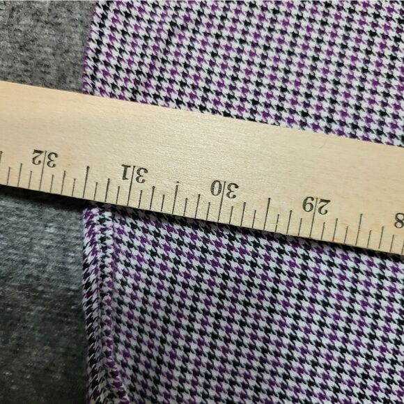 Peter Millar Crown Houndstooth Mens Button Shirt Size M Black Purple Long Sleeve - Picture 8 of 11